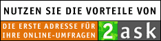 2ask - Die erste Adresse f�r Ihre Online-Umfragen, Mitarbeiterbefragung, Kundenbefragung etc.